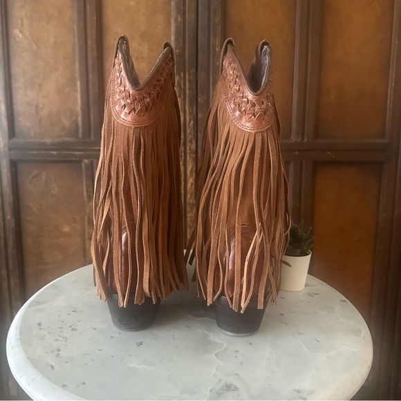 Dingo brown fringe cowboy boots 7 - Picture 5 of 15